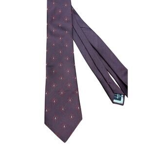 Dunhill London Maroon 100% Silk Tie